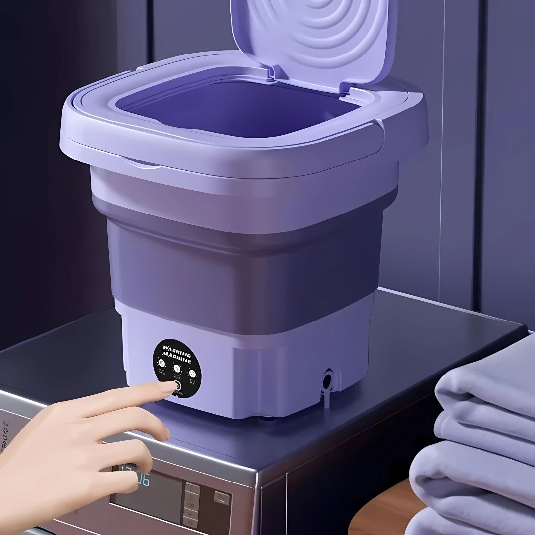 Mini Portable Washing Machine – Foldable & Space-Saving Design